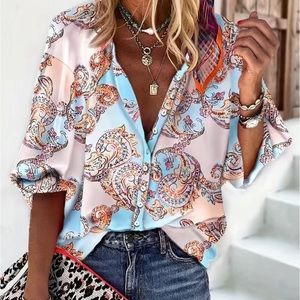 New Balance Paisley Blouse - Multicolor